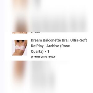 NWT Parade Dream Balconette Bra, Rose Quartz, 38DDD/F